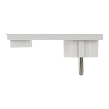 Carica l'immagine nel visualizzatore di Gallery, FANTON 80065 Spina schuko ultrapiatta salvaspazio orientabile 2P+T 16A mod. CLOCK Colore Bianco