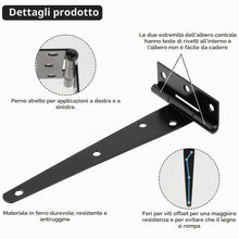 Carica l'immagine nel visualizzatore di Gallery, HOTUT Cerniere a T per carichi pesanti, 4 cerniere pieghevoli da 150 mm, a forma di T con 28 viti, cerniere triangolari 