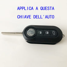 Carica l'immagine nel visualizzatore di Gallery, Cover Chiave Fiat in silicone Guscio per chiavi auto Cover chiavi auto per Fiat Panda Punto 500 Bravo Grande Doublò Cust