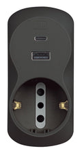 Carica l'immagine nel visualizzatore di Gallery, BTICINO Adattatore Advance B3, con Presa Schuko Standard Tedesco, USB A+C, 2 Prese 10A, Spina Piccola 10A, Presa Multipl