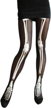 Carica l'immagine nel visualizzatore di Gallery, Collant Scheletro e Guanti Scheletro, Calze Scheletro di Halloween, Costume di Halloween, Collant Scheletro Calze con St