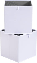 Carica l'immagine nel visualizzatore di Gallery, Amazon Basics Cubi portaoggetti ripiegabili, in tessuto, confezione da 6, colore bianco, dimensione: 26,7 x 26,7 x 28 cm