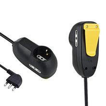 Carica l'immagine nel visualizzatore di Gallery, Electraline 62057 Multipresa Prolunga da Lavoro 3 posti 1 schuko + 2 bivalenti 10/16A con clip di fissaggio, cavo 5 m, s