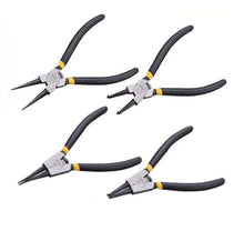 Carica l'immagine nel visualizzatore di Gallery, Pinze per Anelli di Sicurezza,Set 4 X 175 MM,Snap Ring Pliers Seeger, Maniglie Antiscivolo,Con Borsa di Tela