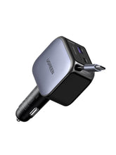 Carica l'immagine nel visualizzatore di Gallery, UGREEN Nexode 60W Caricatore Auto USB C Retrattile Accendisigari USB C 30W