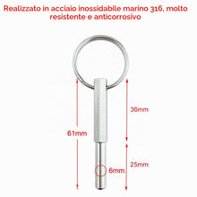 Carica l'immagine nel visualizzatore di Gallery, Chiave a Testa Ovale per Macchina da Caffè con Portachiavi e 6 Anelli in Gomma, Cacciavite Ovale Drive bit Strumenti di 