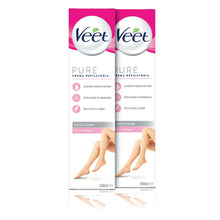 Carica l'immagine nel visualizzatore di Gallery, Veet Crema Depilatoria per Gambe, Braccia, Ascelle e Zona Bikini, 2 Confezioni da 200 ml