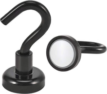 Carica l'immagine nel visualizzatore di Gallery, Gancio Magnetico, 10PCS Potente Neodimio Magnete Gancio, 16mm Ganci Magnetici Ultra Forte, Magnete con Gancio per Cucina