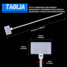 Carica l'immagine nel visualizzatore di Gallery, Glarks 200 Fascette Fermacavi in Nylon Autobloccanti da 15,2 cm, Etichette per Scrivere Con 3 Pennarelli e 288 Etichette