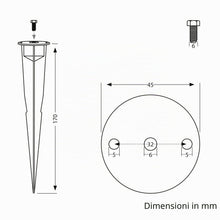 Carica l'immagine nel visualizzatore di Gallery, ledscom.de 2 picchetti da giardino per lampade da giardino, neri, 17 cm, 45 mm ⌀