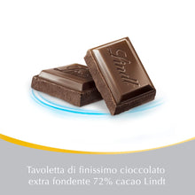 Carica l'immagine nel visualizzatore di Gallery, Lindt Tavoletta Classica Cioccolato Extra Fondente 72% Cacao, Formato 100g