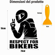 Carica l'immagine nel visualizzatore di Gallery, 3 Pezzi Adesivi per Auto Rispetto per Motociclisti Decorazione per Auto Moto Computer Portatile Skateboard per Veicoli A