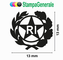 Carica l'immagine nel visualizzatore di Gallery, StampaGenerale® - 12 Pz Bollino Adesivo per Targa Auto e Moto con Stemma Logo RI in PVC Resistente e Impermeabile Facile