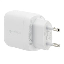 Carica l'immagine nel visualizzatore di Gallery, Amazon Basics Caricabatterie USB-C da parete a 1 porta da 30 W, GaN, per tablet e telefoni cellulari con alimentazione, 