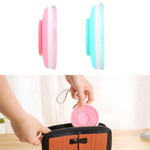 Carica l'immagine nel visualizzatore di Gallery, set di 2 tazze in silicone pieghevoli, Bicchiere Portatile Pieghevole da Viaggio con Coperchio in Plastica, con coperchi