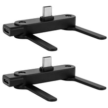 Carica l'immagine nel visualizzatore di Gallery, 2 Pezzi Supporto Telefono 360° per Cavo USB C, Adattatore Pieghevole Rimovibile con Rotazione 360°, Supporto Smartphone 