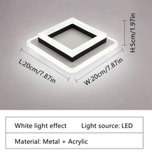 Carica l'immagine nel visualizzatore di Gallery, AUA Plafoniera a LED, 24 W, moderna, plafoniera quadrata a LED per camera da letto, corridoio, ufficio, cucina, soggiorn