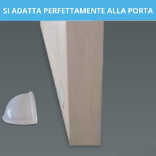 Carica l'immagine nel visualizzatore di Gallery, Fermaporta magnetico - Fermoporta da pavimento 4 pezzi - Fermaporte da terra adesivi - Blocca porta da pavimento bianco 