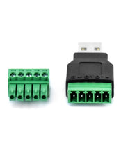 Carica l'immagine nel visualizzatore di Gallery, QWORK® 2 Pz Connettori USB, USB 2.0 A Maschio a 5 Pin PCB Morsetto a Vite Femmina per la Ricarica e il Trasferimento dei