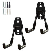 Carica l'immagine nel visualizzatore di Gallery, Ganci per garage robusti, ganci per garage, organizer per attrezzi da giardino, ganci in acciaio (2 pezzi, piccoli ganci