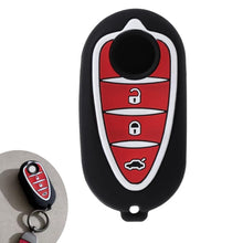 Carica l'immagine nel visualizzatore di Gallery, Cover Chiave compatibile per Alfa Romeo Giulietta Mito – Custodia Telecomando 3 Tasti in Silicone Rosso e Bianco – Gusci
