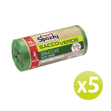 Carica l'immagine nel visualizzatore di Gallery, Domopak Spazzy Sacchi Nettezza Saccoverde 40Lt - 5 Confezioni da 20 Pezzi