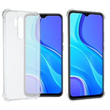 Carica l'immagine nel visualizzatore di Gallery, Cover Trasparente per Xiaomi Redmi 9, Custodia Resistente in TPU, Anti Urto con Angoli Rinforzati, Protezione Bordi e An