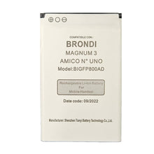 Carica l'immagine nel visualizzatore di Gallery, OH-BOX® Batteria compatibile con Brondi BIGFP800AD Magnum 3