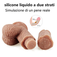 Carica l'immagine nel visualizzatore di Gallery, Dildo realistico in silicone da 22cm per principianti con a forte ventosa per gioco a mani libere, dildo anale con asta 