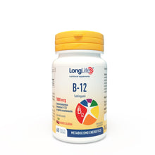 Carica l'immagine nel visualizzatore di Gallery, LongLife® B12 1000 mcg | Vitamina B12 | Formula esclusiva sublinguale ad alto dosaggio | Elevato assorbimento | 2 mesi d