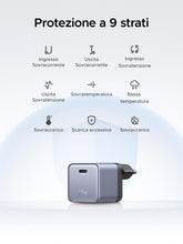 Carica l'immagine nel visualizzatore di Gallery, UGREEN Nexode Air 65W Caricatore USB C con Cable USB C (Grigio)