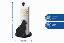 Carica l'immagine nel visualizzatore di Gallery, Maximex porta rotolo da cucina con gatto nero, altezza 30 cm