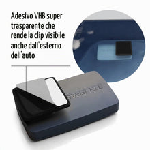 Carica l'immagine nel visualizzatore di Gallery, 4R Quattroerre.it 1732B Clip per Telepedaggio Sistema di Fissaggio Removibile, 3 x 3 cm, Nero