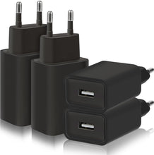 Carica l'immagine nel visualizzatore di Gallery, 4 Pezzi 5W Caricatore Presa USB, 5V/1A Alimentatore Caricabatterie USB Spina Charger Prese Spinotto Compatibile con iPho