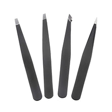 Carica l'immagine nel visualizzatore di Gallery, Amazon Basics pinzette professionali, in acciaio inox per rimozione di peli del viso, sopracciglia, ciglia o peli incarn