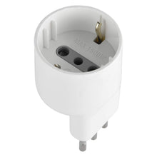 Carica l'immagine nel visualizzatore di Gallery, Electraline 71020 Adattatore Disassata Salvaspazio da Schuko a Spina Piccola Italiana 10A, Bianco, Confezione da 1