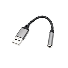 Carica l'immagine nel visualizzatore di Gallery, JZK USB a 3.5 mm jack audio adattatore cavo, connettore adattatore AUX a Tipo A a jack per cuffie, interfaccia audio USB