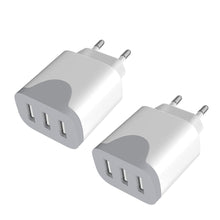 Carica l'immagine nel visualizzatore di Gallery, Caricatore USB 2Pack, 3 Porte Caricabatterie USB Carica Rapido Multiplo Presa Alimentatore per lPhone 14/13/12/11 Pro Ma