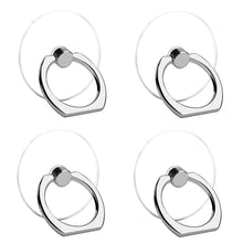 Carica l'immagine nel visualizzatore di Gallery, 4 pcs Trasparente Supporto per suoneria Cellulare, Rotazione di 360 Gradi Kickstand di Presa dell'anello di barretta Com