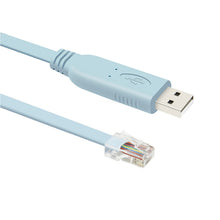 Carica l'immagine nel visualizzatore di Gallery, 10Gtek Cisco Console Cable USB to RJ45 with FTDI Chip 6ft/1.8m for RS232 Routers/Switches, Support Windows, MAC, Linux