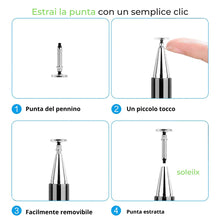 Carica l'immagine nel visualizzatore di Gallery, Penna Touch Screen per Tablet Universale Compatibile con Apple Pencil, Iphone, Ipad, Smartphone e Tablet android - per C