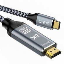 Carica l'immagine nel visualizzatore di Gallery, Cavo USB C a HDMI 2.1, 8K@60Hz 4K@144Hz, Thunderbolt 4/5 a HDMI, Tipo C Compatibile con MacBook Pro M4, M3, iPad, iPhone