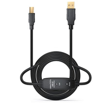Carica l'immagine nel visualizzatore di Gallery, Cavo USB per stampante, scanner, fax e stampante multifunzione, 10 m, USB 2.0 A maschio a B – nero