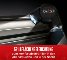 Carica l'immagine nel visualizzatore di Gallery, Grillfürst Universal LED Grill Light - Luce per Griglie BBQ - Luce per Maniglie - Due Teste Luminose orientabili - Luce 