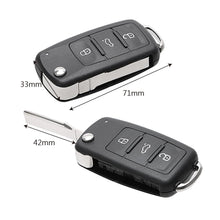 Carica l'immagine nel visualizzatore di Gallery, Sostituzione Pieghevole Chiave Dell'automobile Borsette Caso Fob Per Il VW Golf Mk6 T1guan Polo Passat CC SEAT Skoda Oct