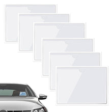 Carica l'immagine nel visualizzatore di Gallery, Porta assicurazione auto adesivo, 6 Pezzi Portabollo per Auto Impermeabili Parabrezza Trasparenti Porta Biglietti Parche