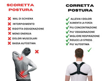 Carica l'immagine nel visualizzatore di Gallery, Fascia Posturale Spalle e Schiena Regolabile Indicato per Uomo Donna e Ragazzi, Correttore Postura Schiena Fornisce Soll