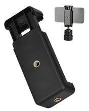 Carica l'immagine nel visualizzatore di Gallery, Supporto Universale per Smartphone da Treppiede, Adattatore con Vite da 1/4 di Pollice e Morsa Regolabile (55-95mm)