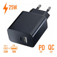 Carica l'immagine nel visualizzatore di Gallery, acce2s Caricabatterie rapido per Motorola Moto G56 G75 G35 G15 G85 G05 G84 G54 G34 G24 G14 G04 G53 G13 G23 E20 G51 5G Do