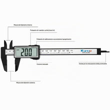 Carica l'immagine nel visualizzatore di Gallery, Kynup Calibro Digitale con Ampio Schermo LCD, Calibro a Corsoio Digitale